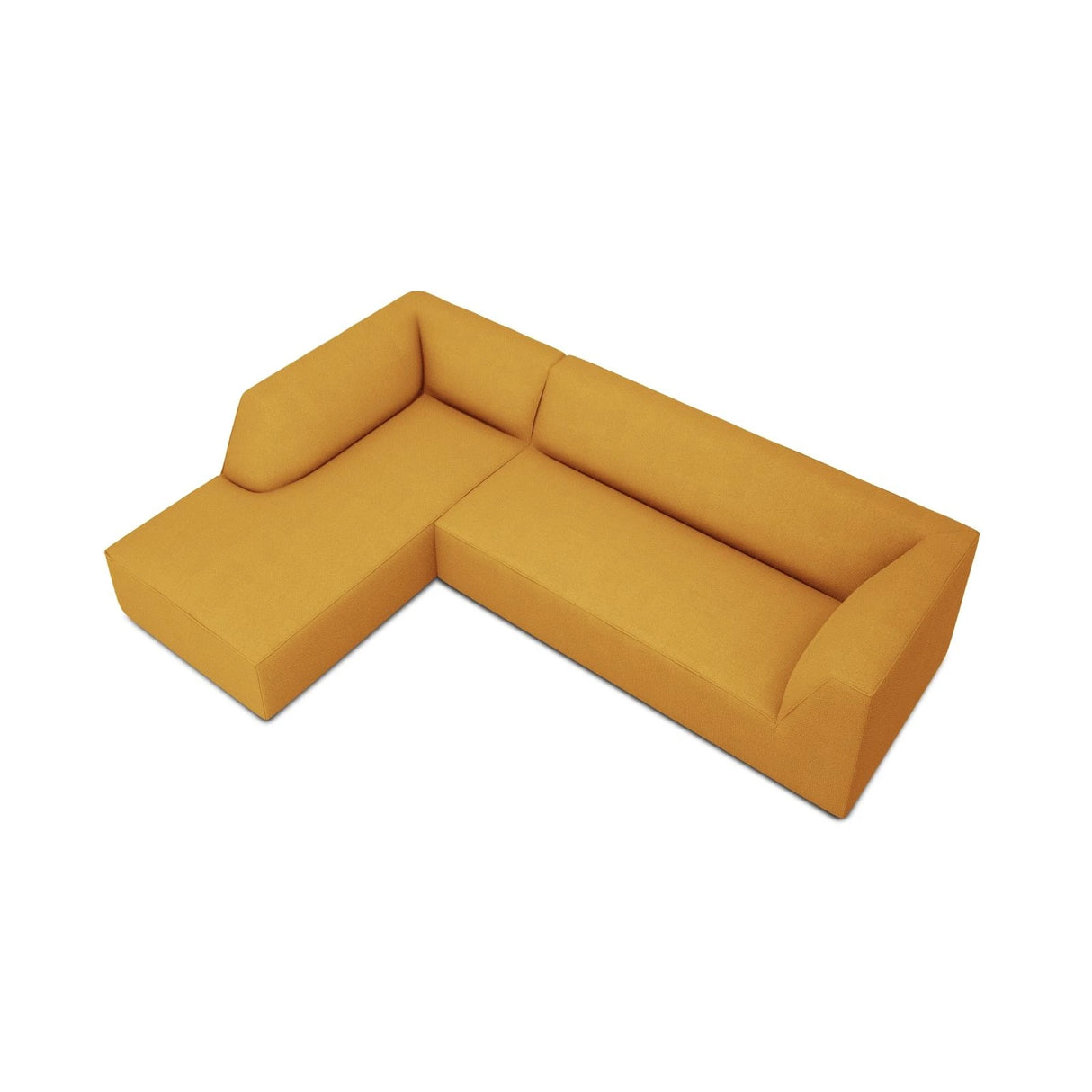 Ruby 4-Sitzer Ecksofa Links, mit Bezug aus Strukturierter Stoff (Ota4) in Gelb, 273x180 cm – Bild 5
