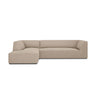 Ruby 4-Sitzer Ecksofa Links, mit Bezug aus Strukturierter Stoff (Ota7) in Dunkelbeige, 273x180 cm – Bild 1