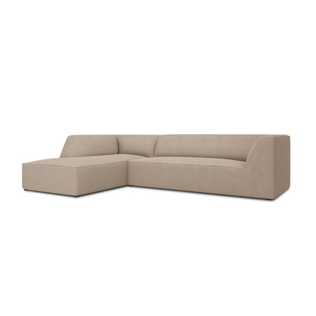 Ruby 4-Sitzer Ecksofa Links, mit Bezug aus Strukturierter Stoff (Ota7) in Dunkelbeige, 273x180 cm – Bild 4