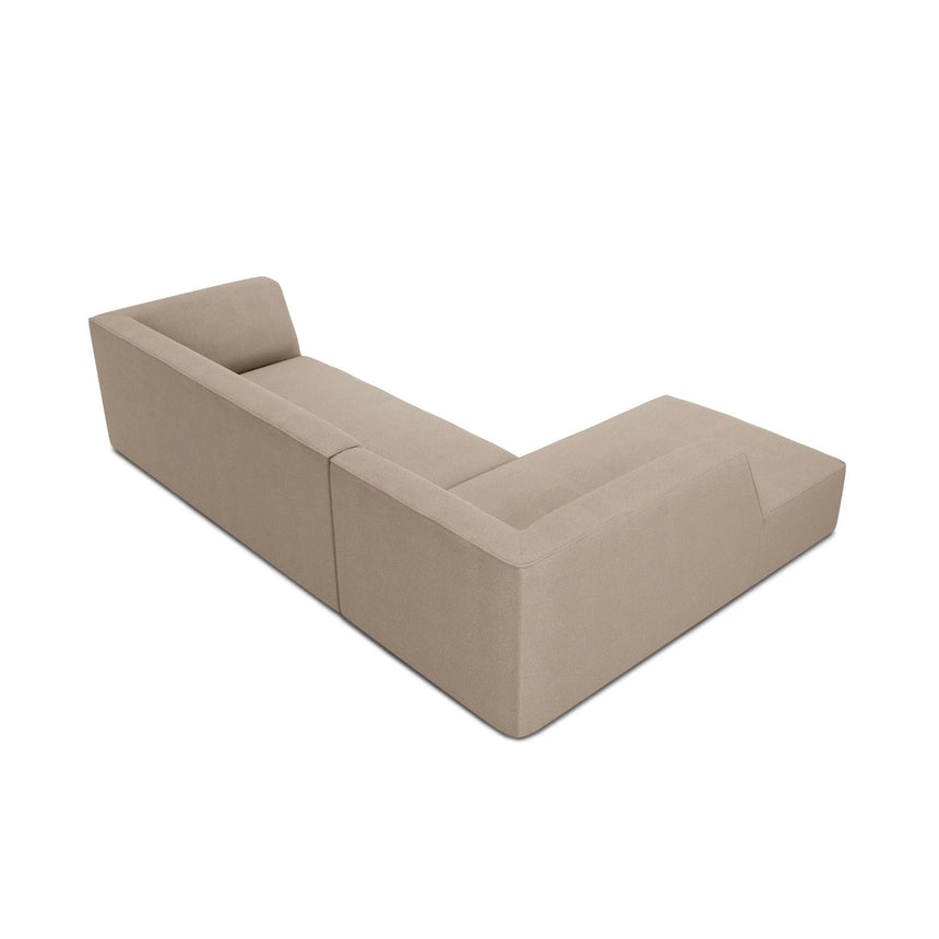 Ruby 4-Sitzer Ecksofa Links, mit Bezug aus Strukturierter Stoff (Ota7) in Dunkelbeige, 273x180 cm – Bild 6
