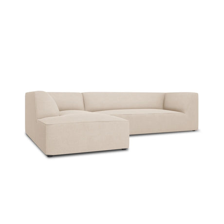 Ruby 4-Sitzer Ecksofa Links, mit Bezug aus Strukturierter Stoff (Ota8) in Beige, 273x180 cm – Bild 3