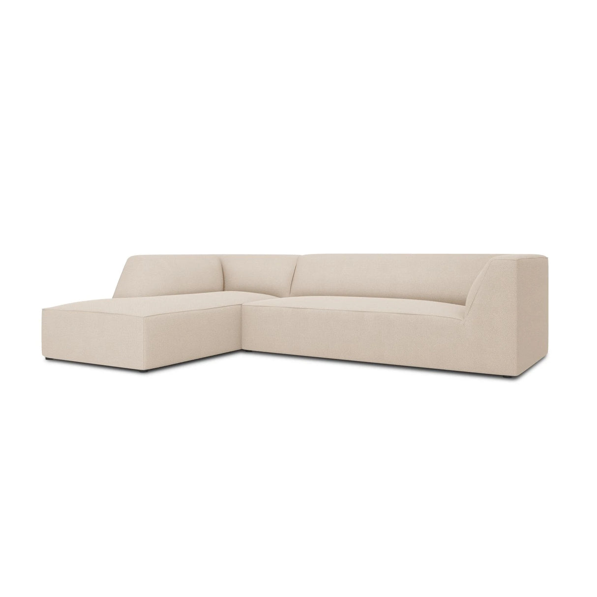 Ruby 4-Sitzer Ecksofa Links, mit Bezug aus Strukturierter Stoff (Ota8) in Beige, 273x180 cm – Bild 4