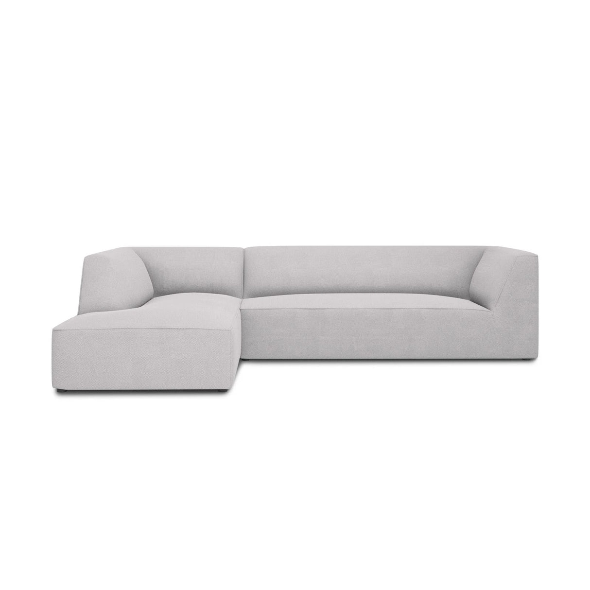 Ruby 4-Sitzer Ecksofa Links, mit Bezug aus Strukturierter Stoff (Ota9) in Hellgrau, 273x180 cm – Bild 1