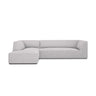 Ruby 4-Sitzer Ecksofa Links, mit Bezug aus Strukturierter Stoff (Ota9) in Hellgrau, 273x180 cm – Bild 1