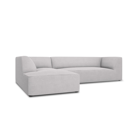 Ruby 4-Sitzer Ecksofa Links, mit Bezug aus Strukturierter Stoff (Ota9) in Hellgrau, 273x180 cm – Bild 3