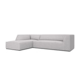 Ruby 4-Sitzer Ecksofa Links, mit Bezug aus Strukturierter Stoff (Ota9) in Hellgrau, 273x180 cm – Bild 4