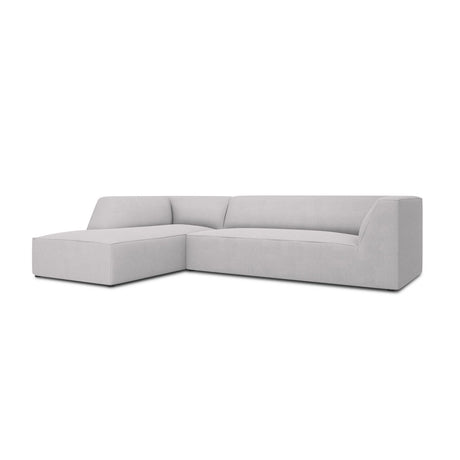 Ruby 4-Sitzer Ecksofa Links, mit Bezug aus Strukturierter Stoff (Ota9) in Hellgrau, 273x180 cm – Bild 4