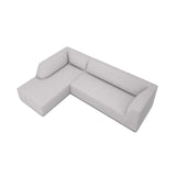 Ruby 4-Sitzer Ecksofa Links, mit Bezug aus Strukturierter Stoff (Ota9) in Hellgrau, 273x180 cm – Bild 5
