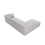 Ruby 4-Sitzer Ecksofa Links, mit Bezug aus Strukturierter Stoff (Ota9) in Hellgrau, 273x180 cm – Bild 6