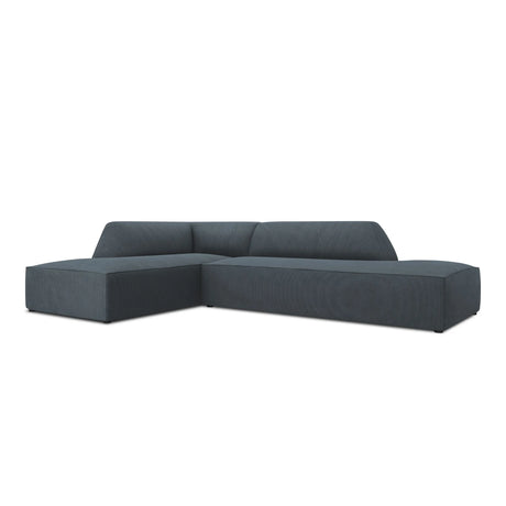 Ruby 4-Sitzer Ecksofa offen, Links, mit Bezug aus Cord (ScaOce) in Blau, 273x180 cm – Bild 5