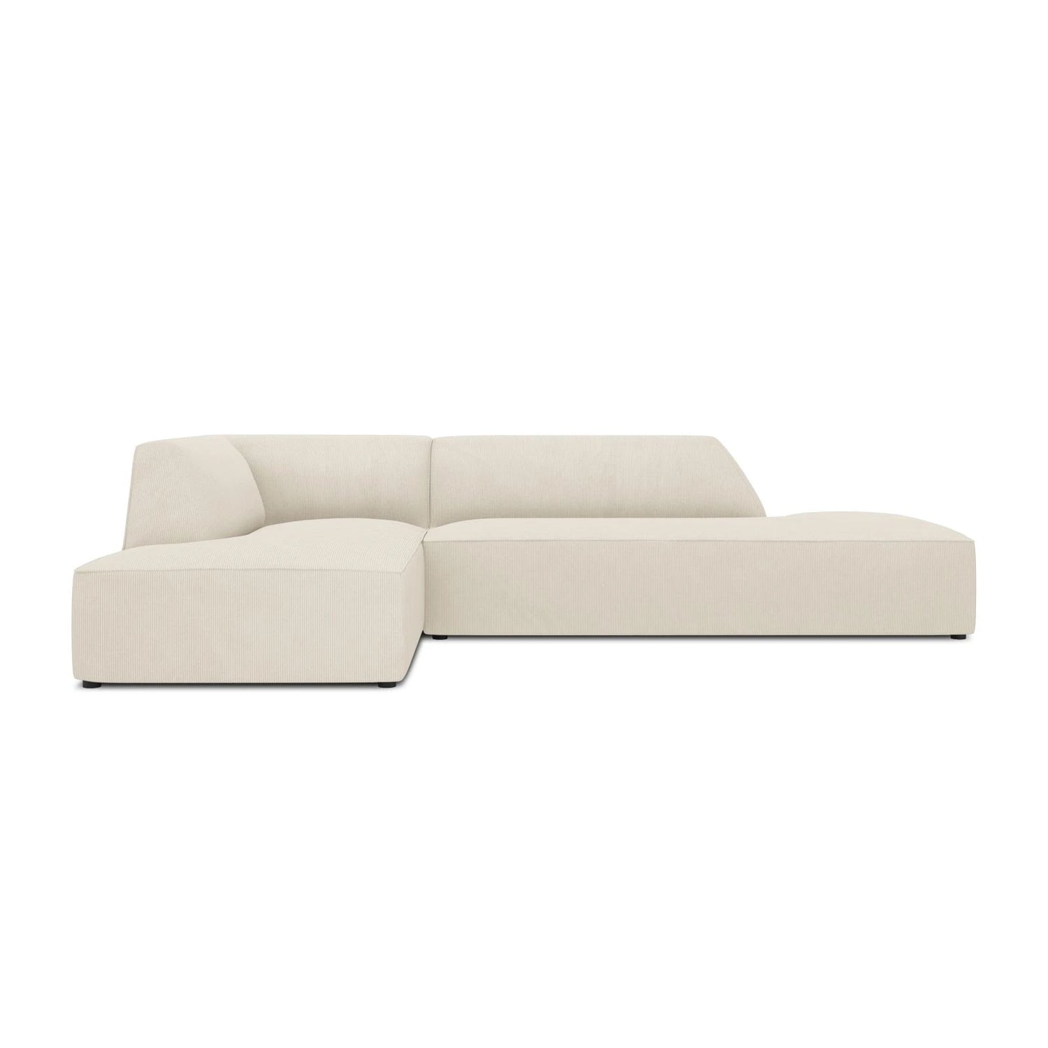 Ruby 4-Sitzer Ecksofa offen, Links, mit Bezug aus Samt, Cord oder Strukturstoff, 273x180 cm – Bild 1