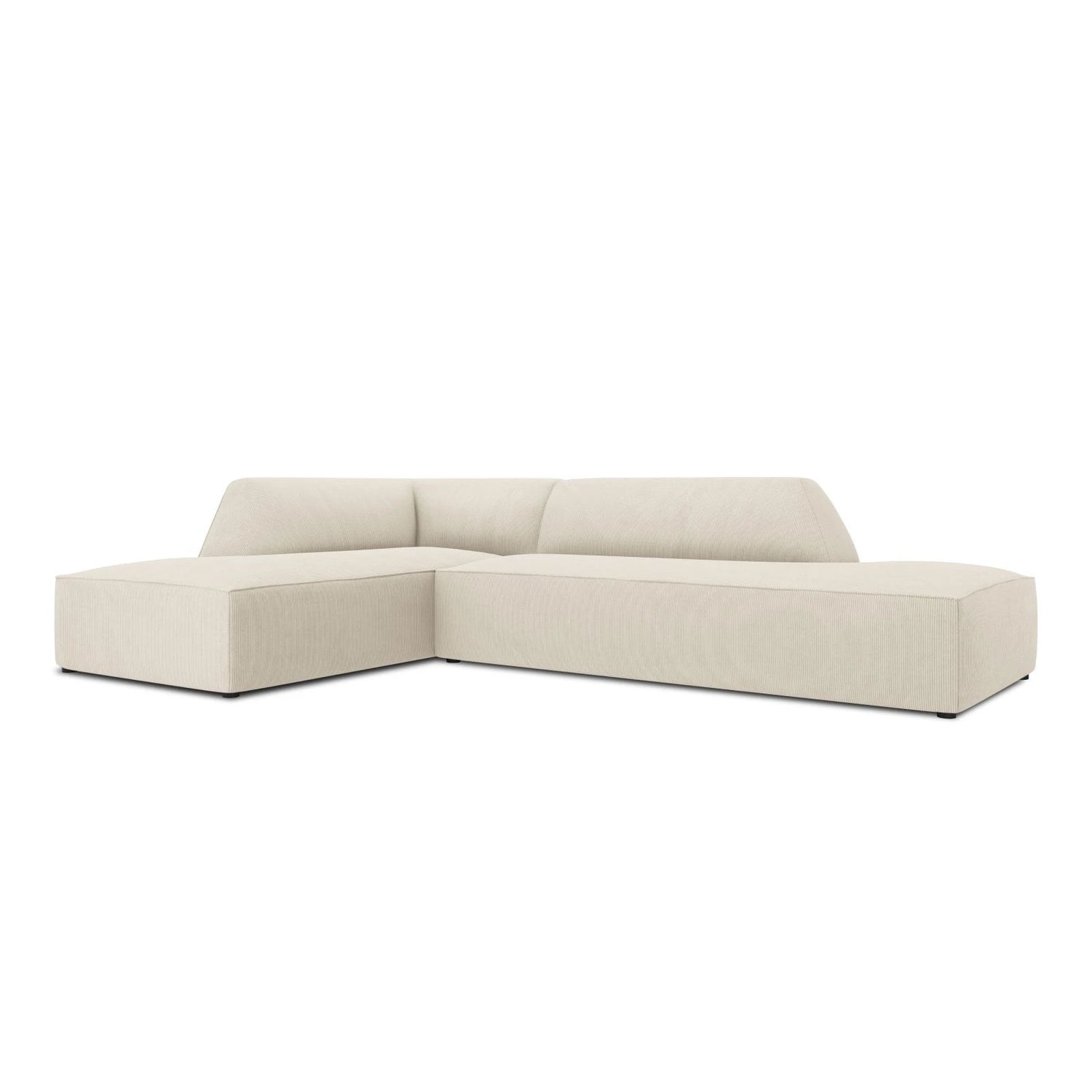 Ruby 4-Sitzer Ecksofa offen, Links, mit Bezug aus Samt, Cord oder Strukturstoff, 273x180 cm – Bild 5