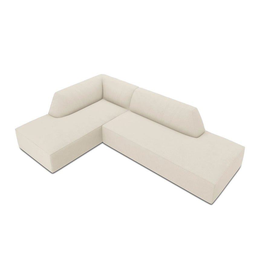 Ruby 4-Sitzer Ecksofa offen, Links, mit Bezug aus Samt, Cord oder Strukturstoff, 273x180 cm – Bild 6
