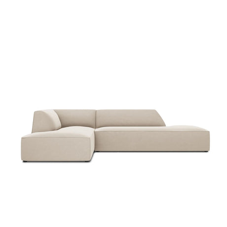 Ruby 4-Sitzer Ecksofa offen, Links, mit Bezug aus Samt (Sal1) in Beige, 273x180 cm – Bild 1