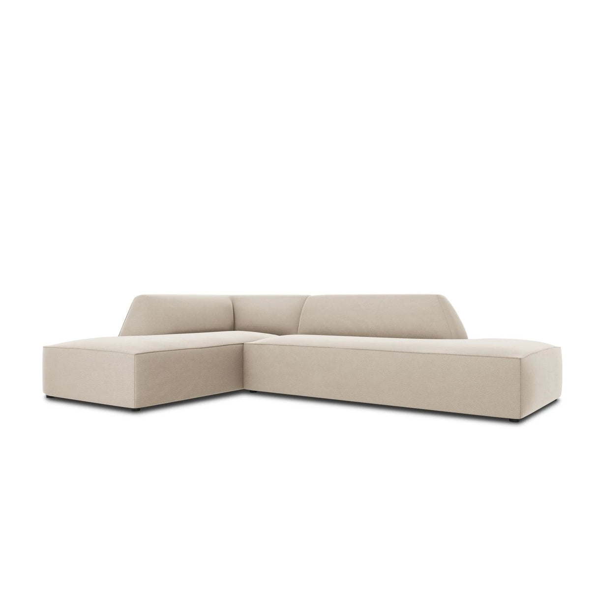 Ruby 4-Sitzer Ecksofa offen, Links, mit Bezug aus Samt (Sal1) in Beige, 273x180 cm – Bild 5