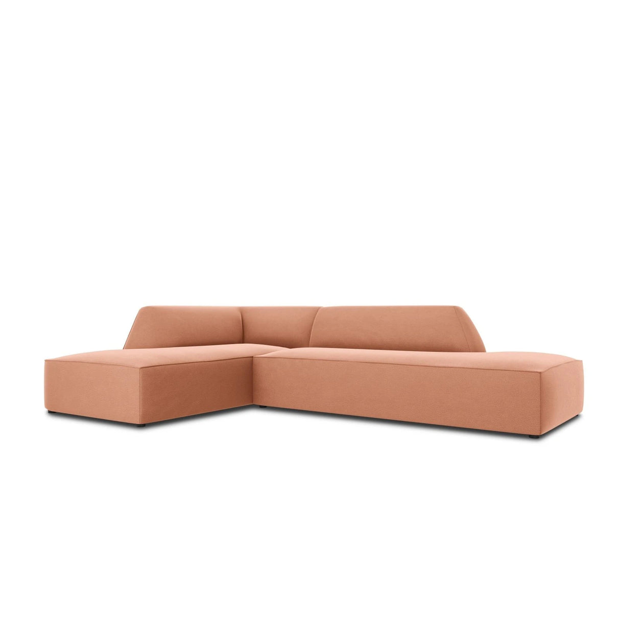 Ruby 4-Sitzer Ecksofa offen, Links, mit Bezug aus Samt (Sal11) in Rosa, 273x180 cm – Bild 5