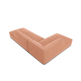 Ruby 4-Sitzer Ecksofa offen, Links, mit Bezug aus Samt (Sal11) in Rosa, 273x180 cm – Bild 7