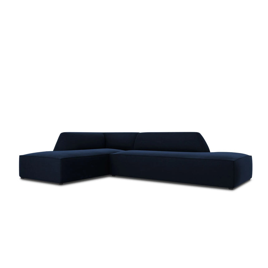 Ruby 4-Sitzer Ecksofa offen, Links, mit Bezug aus Samt (Sal5) in Königsblau, 273x180 cm – Bild 5