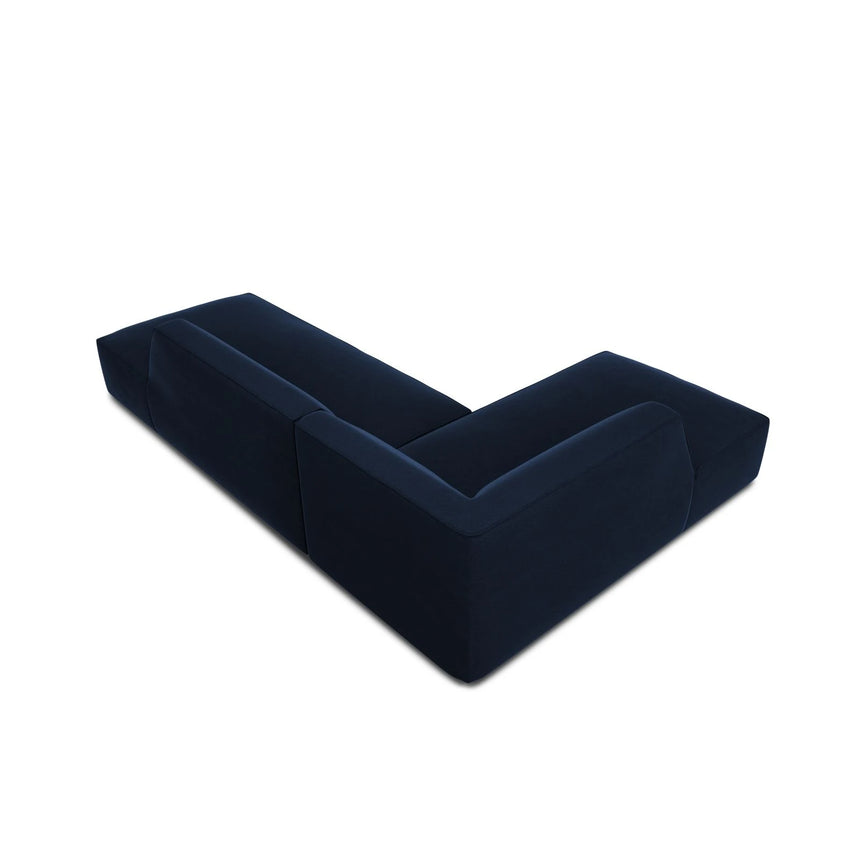 Ruby 4-Sitzer Ecksofa offen, Links, mit Bezug aus Samt (Sal5) in Königsblau, 273x180 cm – Bild 7