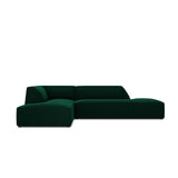 Ruby 4-Sitzer Ecksofa offen, Links, mit Bezug aus Samt (Sal7) in Flaschengrün, 273x180 cm – Bild 1
