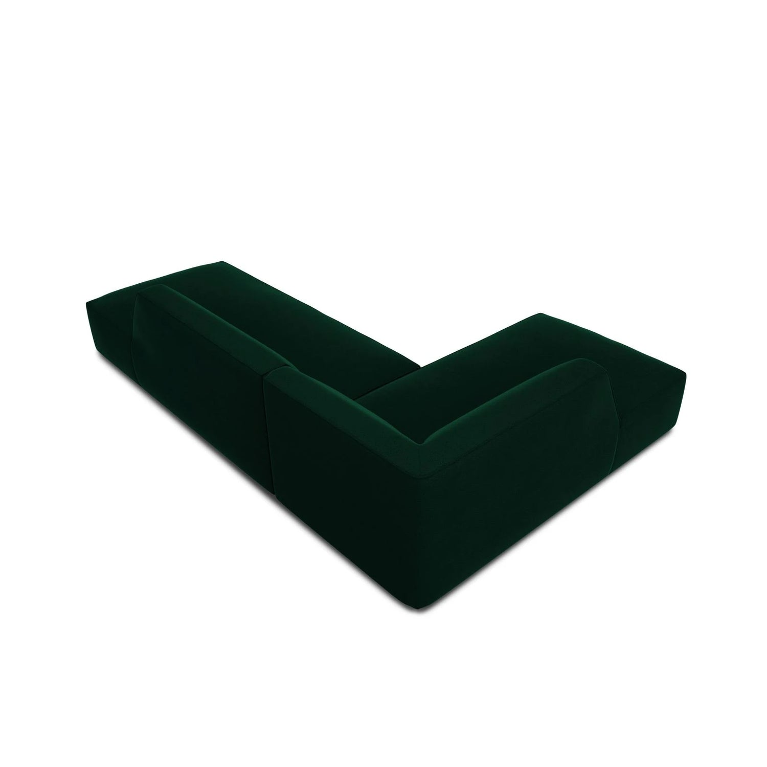 Ruby 4-Sitzer Ecksofa offen, Links, mit Bezug aus Samt (Sal7) in Flaschengrün, 273x180 cm – Bild 7