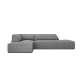 Ruby 4-Sitzer Ecksofa offen, Links, mit Bezug aus Strukturierter Stoff (Ota11) in Grau, 273x180 cm – Bild 1