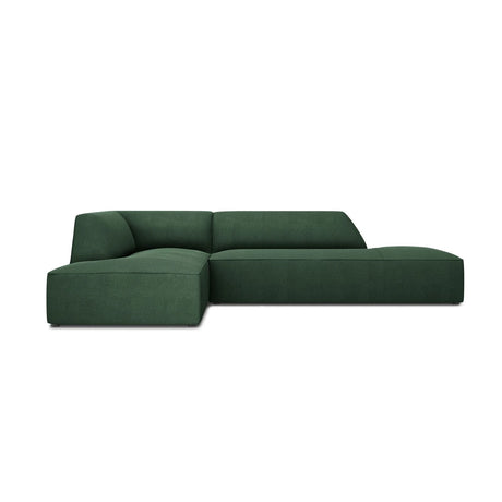 Ruby 4-Sitzer Ecksofa offen, Links, mit Bezug aus Strukturierter Stoff (Ota14) in Grün, 273x180 cm – Bild 1