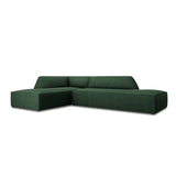 Ruby 4-Sitzer Ecksofa offen, Links, mit Bezug aus Strukturierter Stoff (Ota14) in Grün, 273x180 cm – Bild 3