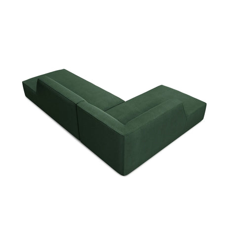 Ruby 4-Sitzer Ecksofa offen, Links, mit Bezug aus Strukturierter Stoff (Ota14) in Grün, 273x180 cm – Bild 5