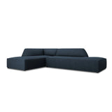 Ruby 4-Sitzer Ecksofa offen, Links, mit Bezug aus Strukturierter Stoff (Ota18) in Marineblau, 273x180 cm – Bild 3
