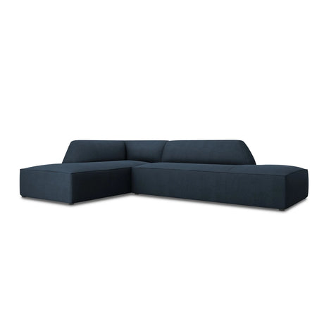 Ruby 4-Sitzer Ecksofa offen, Links, mit Bezug aus Strukturierter Stoff (Ota18) in Marineblau, 273x180 cm – Bild 3