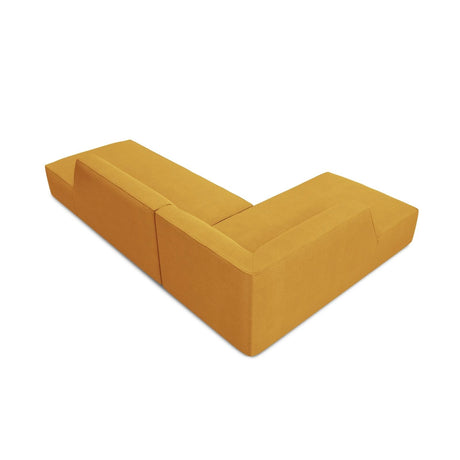Ruby 4-Sitzer Ecksofa offen, Links, mit Bezug aus Strukturierter Stoff (Ota4) in Gelb, 273x180 cm – Bild 5