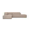 Ruby 4-Sitzer Ecksofa offen, Links, mit Bezug aus Strukturierter Stoff (Ota7) in Dunkelbeige, 273x180 cm – Bild 1