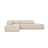 Ruby 4-Sitzer Ecksofa offen, Links, mit Bezug aus Strukturierter Stoff (Ota8) in Beige, 273x180 cm – Bild 1