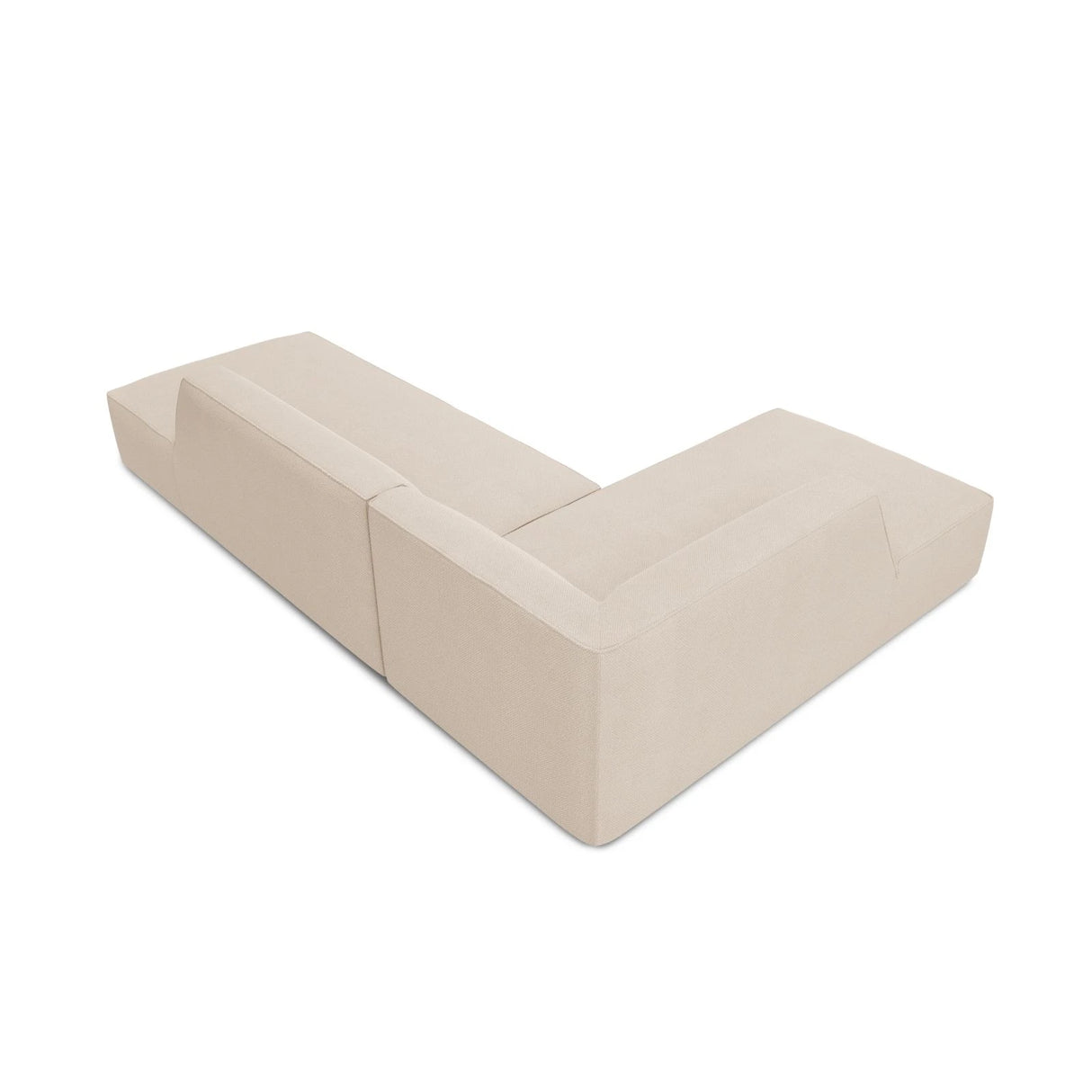Ruby 4-Sitzer Ecksofa offen, Links, mit Bezug aus Strukturierter Stoff (Ota8) in Beige, 273x180 cm – Bild 5