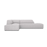 Ruby 4-Sitzer Ecksofa offen, Links, mit Bezug aus Strukturierter Stoff (Ota9) in Hellgrau, 273x180 cm – Bild 1