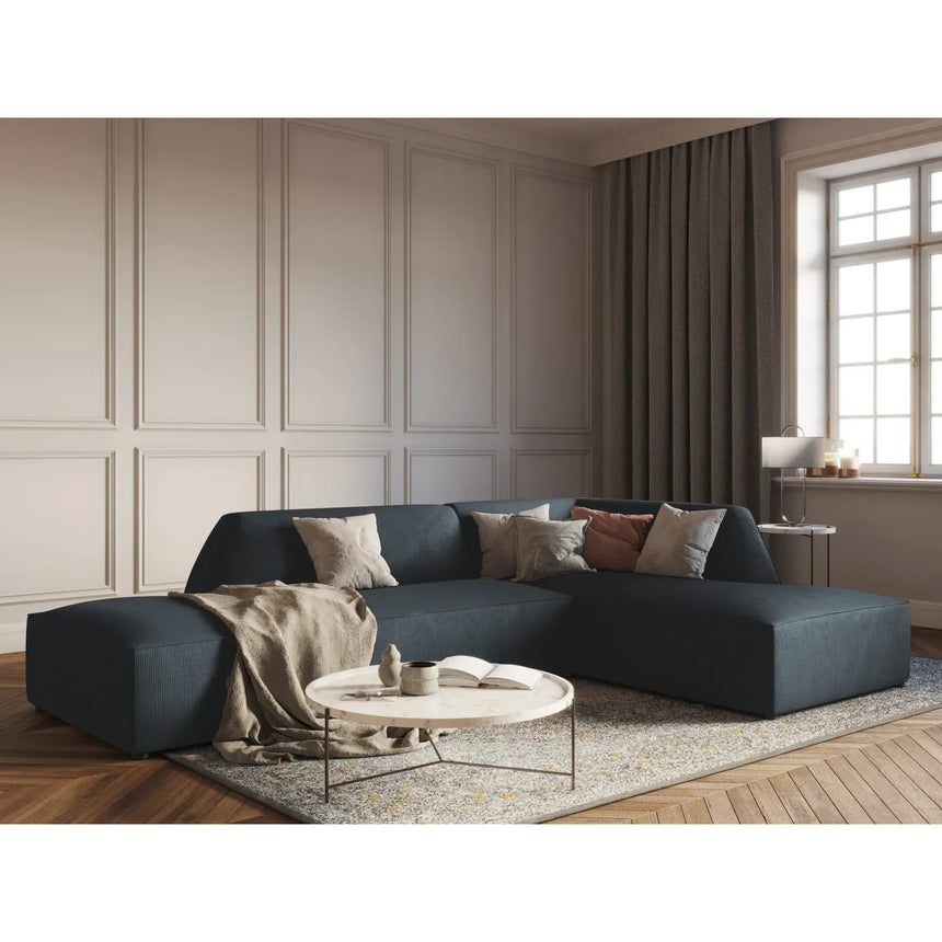 Ruby 4-Sitzer Ecksofa offen, Rechts, mit Bezug aus Samt, Cord oder Strukturstoff, 273x180 cm - ZEN ZONE Furniture