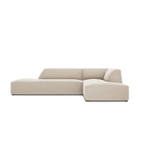 Ruby 4-Sitzer Ecksofa offen, Rechts, mit Bezug aus Samt (Sal1) in Beige, 273x180 cm – Bild 1