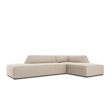Ruby 4-Sitzer Ecksofa offen, Rechts, mit Bezug aus Samt (Sal1) in Beige, 273x180 cm – Bild 5