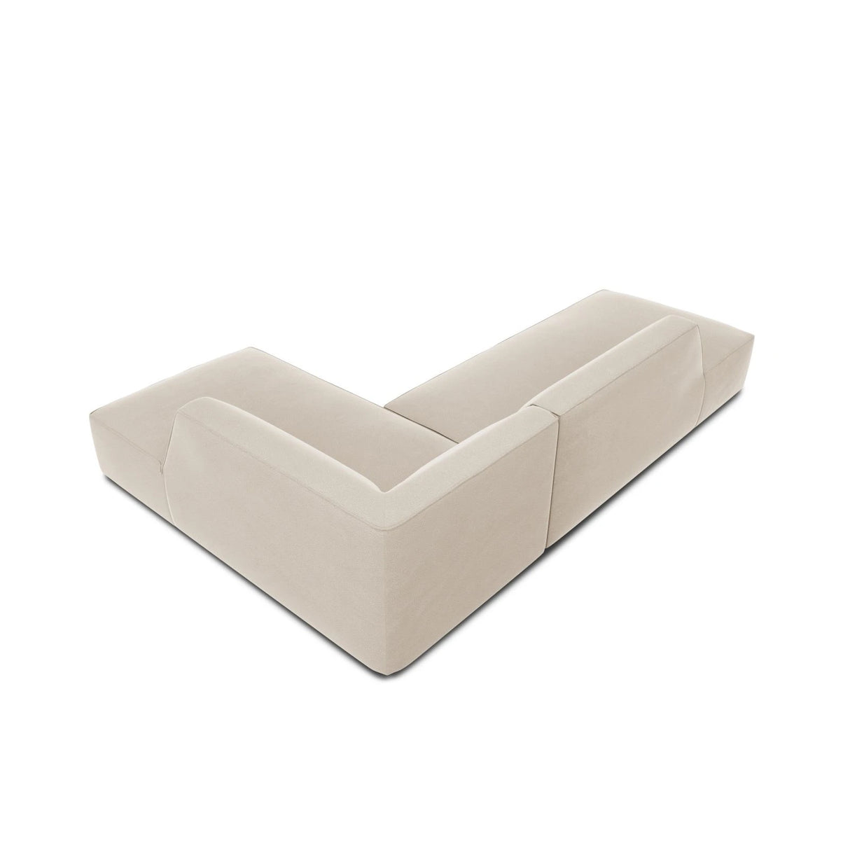 Ruby 4-Sitzer Ecksofa offen, Rechts, mit Bezug aus Samt (Sal1) in Beige, 273x180 cm – Bild 7