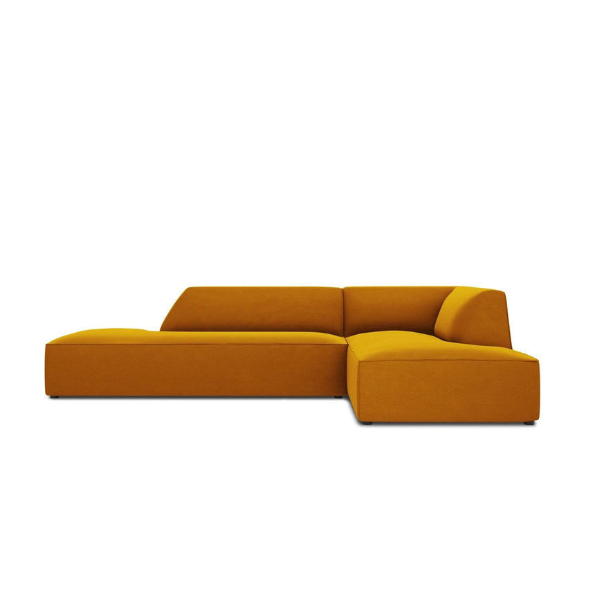 Ruby 4-Sitzer Ecksofa offen, Rechts, mit Bezug aus Samt (Sal10) in Gelb, 273x180 cm – Bild 1