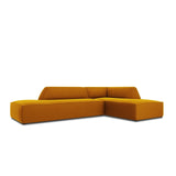 Ruby 4-Sitzer Ecksofa offen, Rechts, mit Bezug aus Samt (Sal10) in Gelb, 273x180 cm – Bild 5