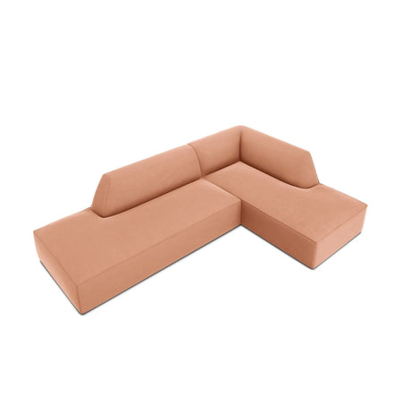 Ruby 4-Sitzer Ecksofa offen, Rechts, mit Bezug aus Samt (Sal11) in Rosa, 273x180 cm – Bild 6
