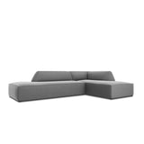 Ruby 4-Sitzer Ecksofa offen, Rechts, mit Bezug aus Samt (Sal17) in Grau, 273x180 cm – Bild 5