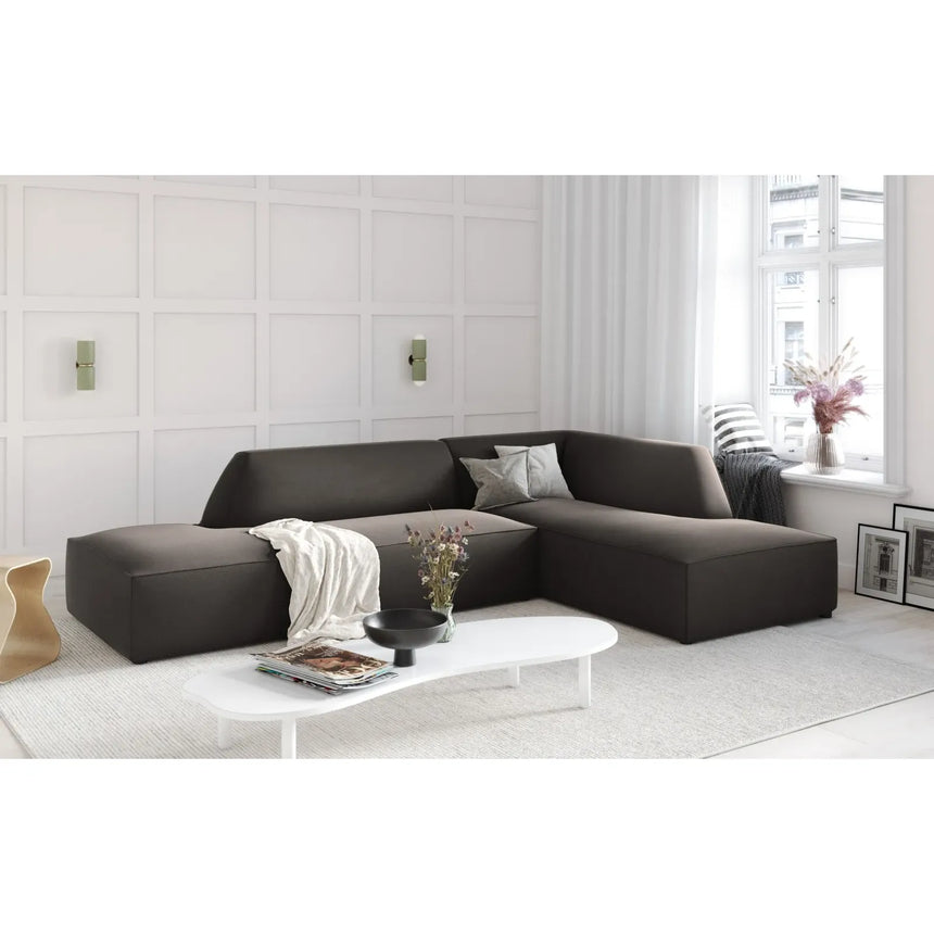 Ruby 4-Sitzer Ecksofa offen, Rechts, mit Bezug aus Samt, Cord oder Strukturstoff, 273x180 cm - ZEN ZONE Furniture