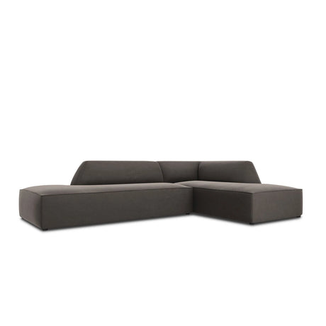 Ruby 4-Sitzer Ecksofa offen, Rechts, mit Bezug aus Samt (Sal18) in Dunkelgrau, 273x180 cm – Bild 5