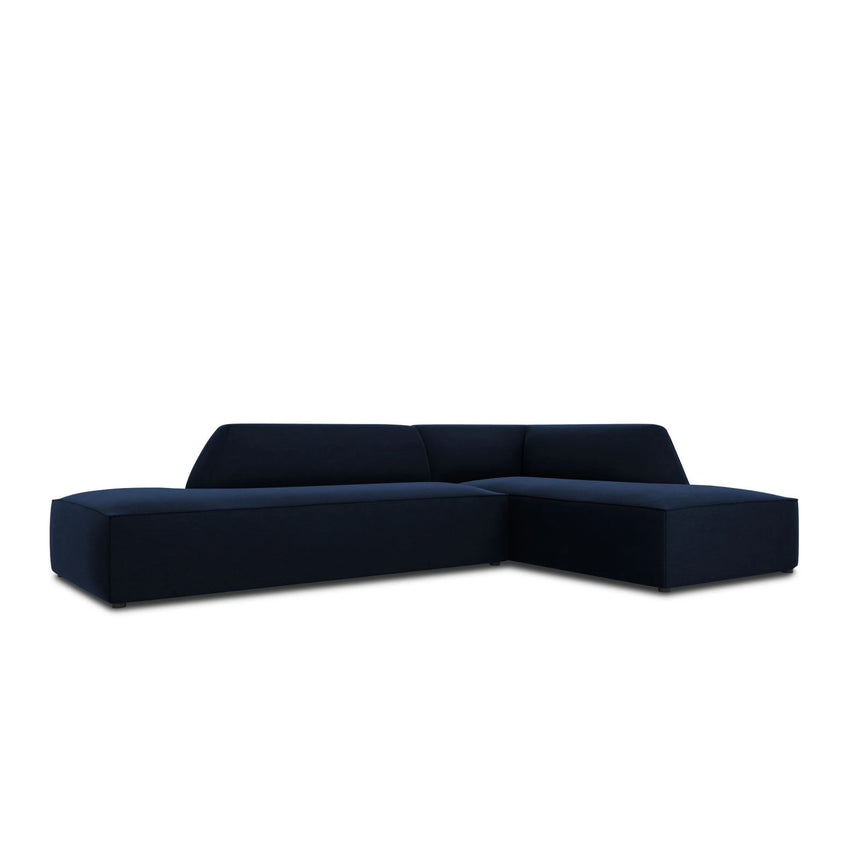Ruby 4-Sitzer Ecksofa offen, Rechts, mit Bezug aus Samt (Sal5) in Königsblau, 273x180 cm – Bild 5
