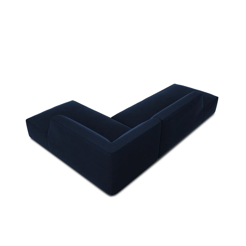 Ruby 4-Sitzer Ecksofa offen, Rechts, mit Bezug aus Samt (Sal5) in Königsblau, 273x180 cm – Bild 7