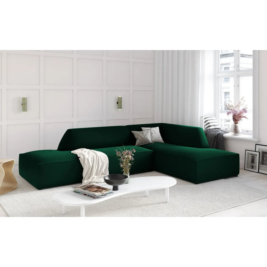 Ruby 4-Sitzer Ecksofa offen, Rechts, mit Bezug aus Samt, Cord oder Strukturstoff, 273x180 cm - ZEN ZONE Furniture