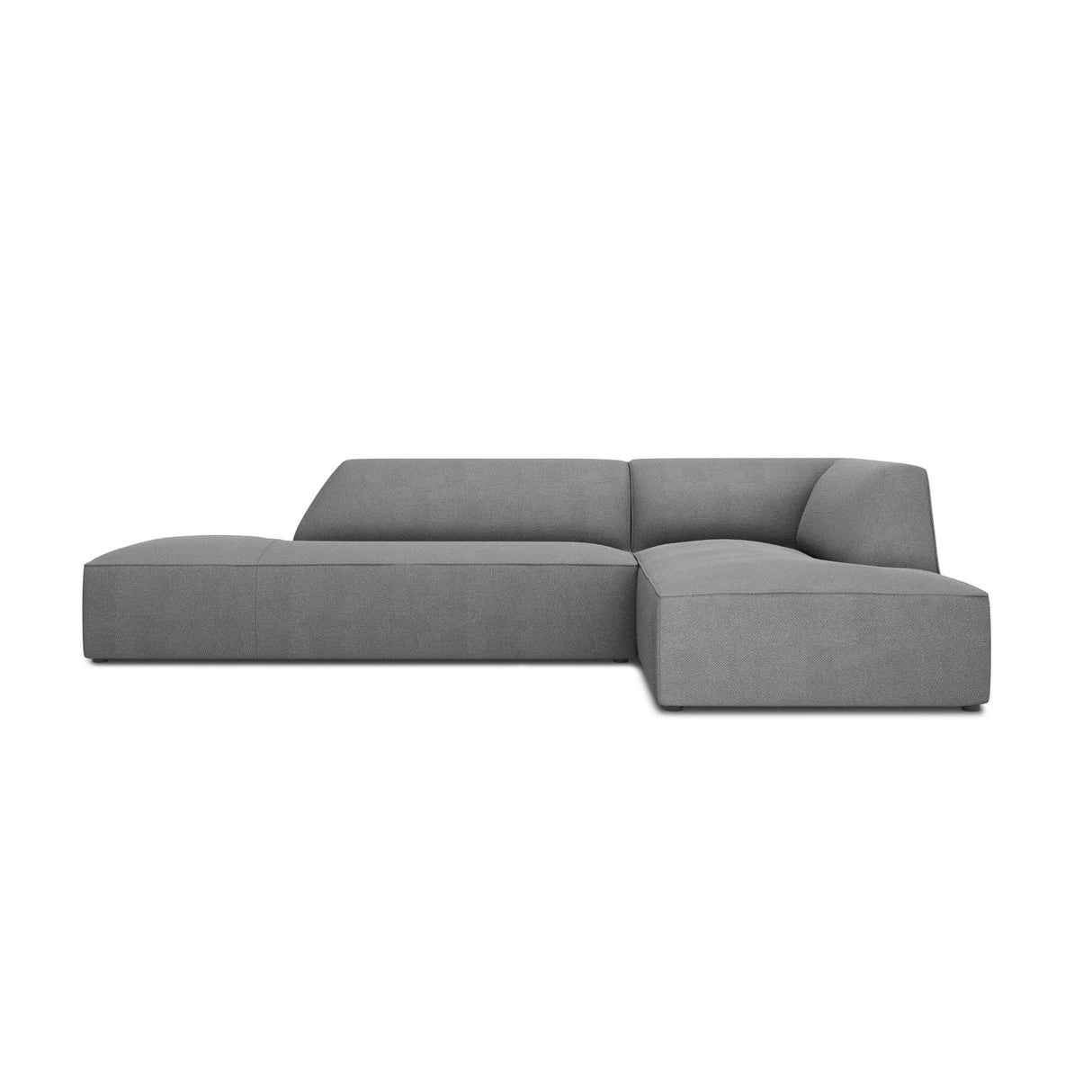 Ruby 4-Sitzer Ecksofa offen, Rechts, mit Bezug aus Strukturierter Stoff (Ota11) in Grau, 273x180 cm – Bild 1